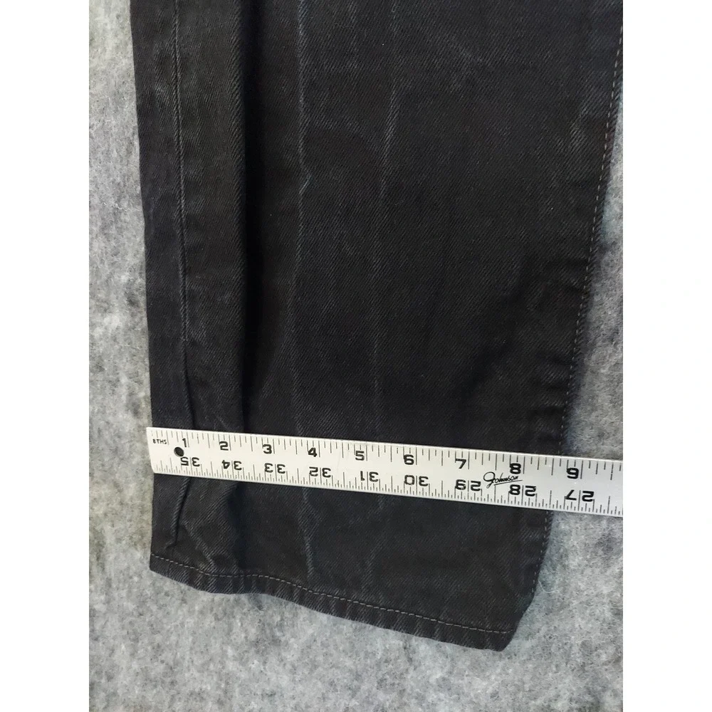 Levis 501 Jeans Mens 36x30 Black Button Fly Straight Classic Denim Tag 38x30‎